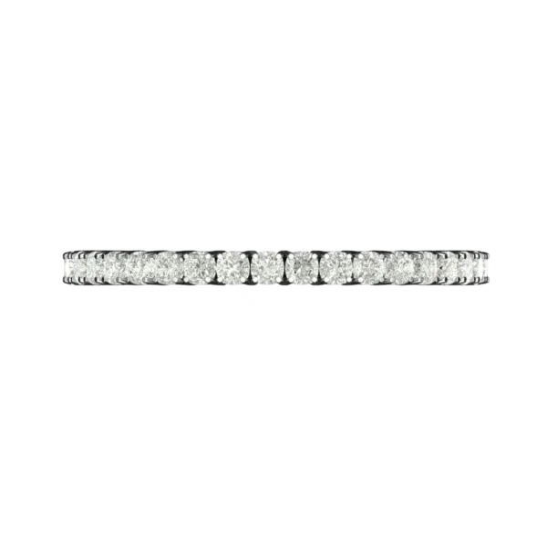 Top view of cushion white gold bracelet tennis style.